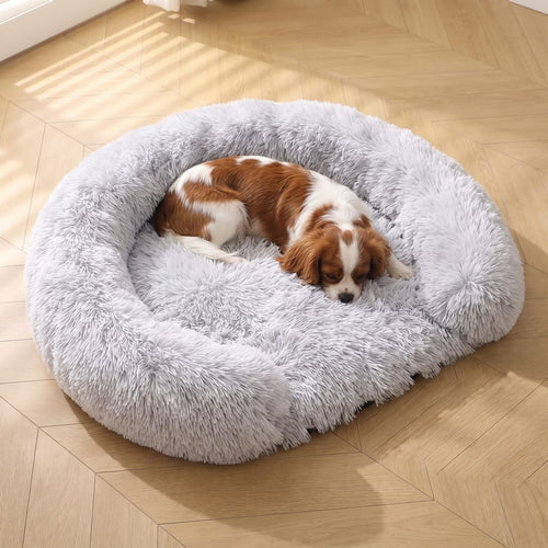 Hundebett waschbar – runder Plüsch-Donut mit abnehmbarem Bezug