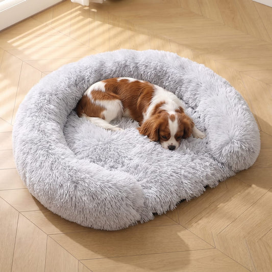 Hundebett waschbar – runder Plüsch-Donut mit abnehmbarem Bezug