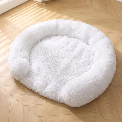 Hundebett waschbar – runder Plüsch-Donut mit abnehmbarem Bezug