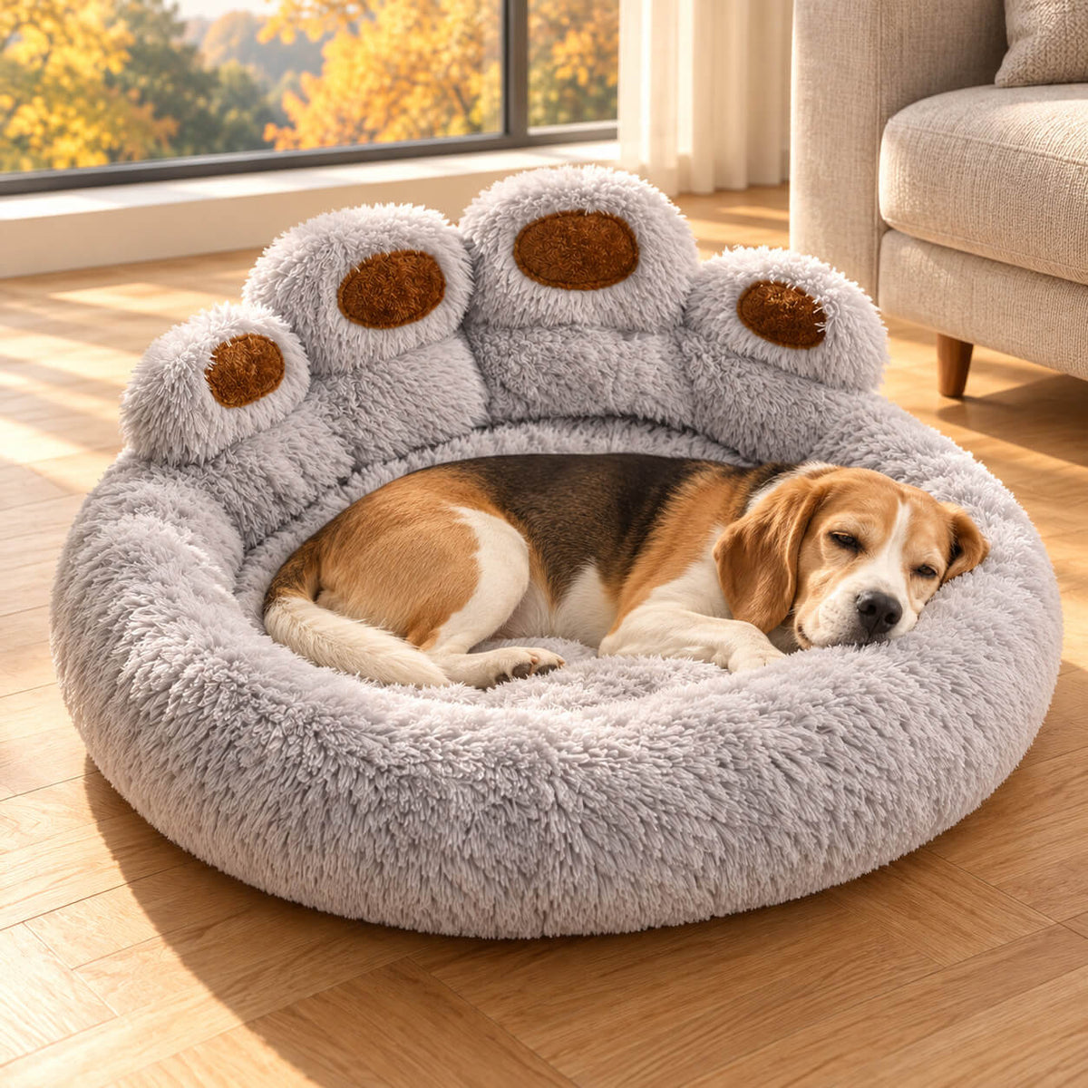 Hundebett rund – Plüsch & Polarfleece zum Einrollen