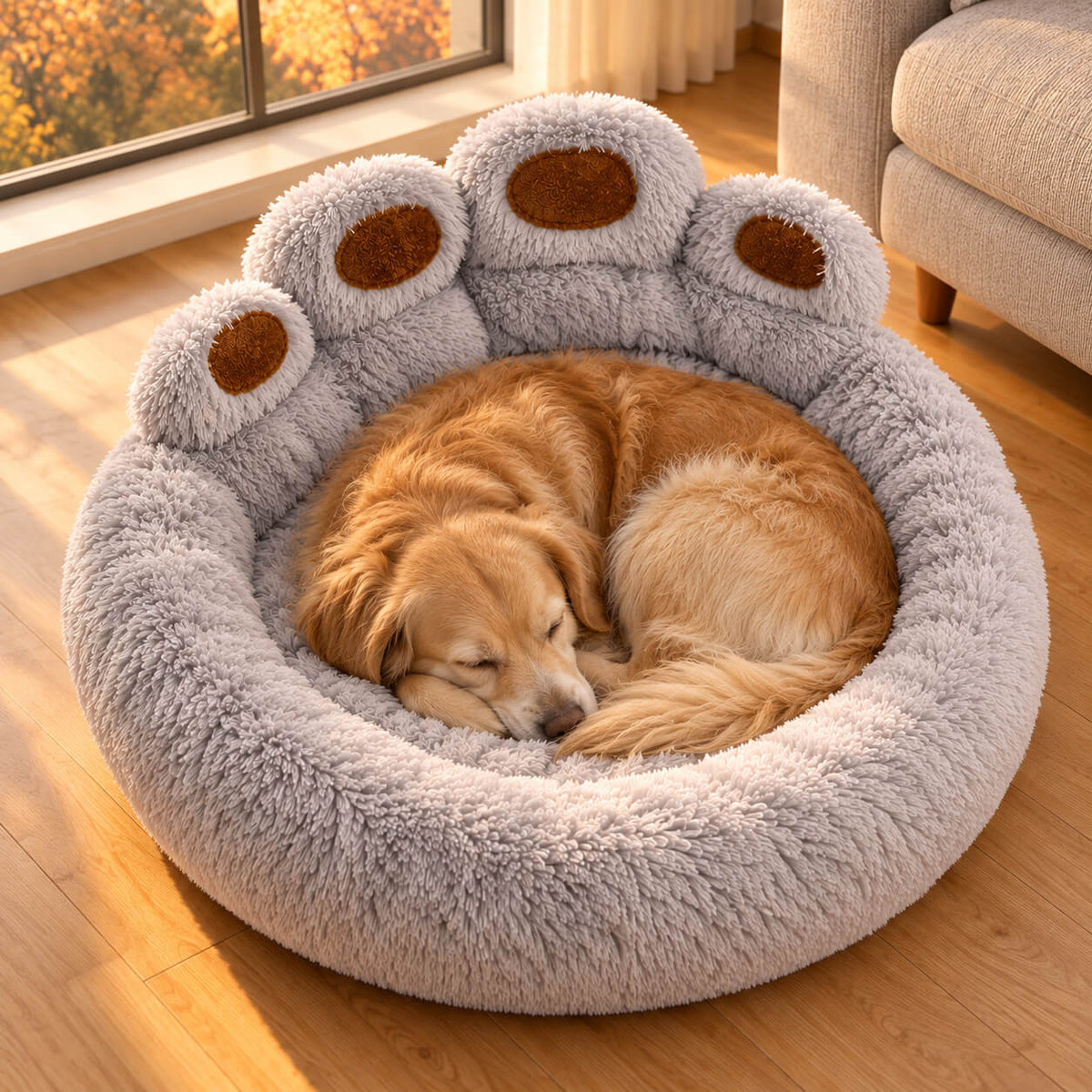 Hundebett rund – Plüsch & Polarfleece zum Einrollen