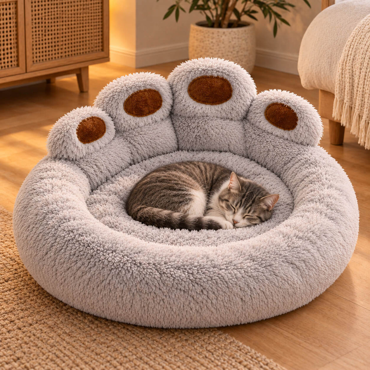 Hundebett rund – Plüsch & Polarfleece zum Einrollen