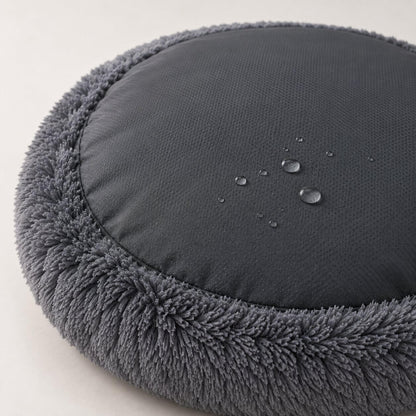 Hundebett Donut – flauschiger Langflor-Plüsch zum Einrollen