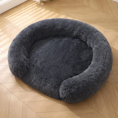 Hundebett waschbar – runder Plüsch-Donut mit abnehmbarem Bezug