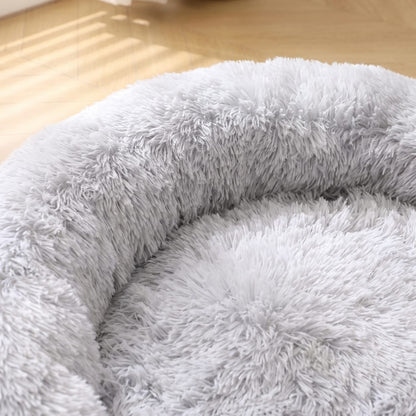 Hundebett waschbar – runder Plüsch-Donut mit abnehmbarem Bezug