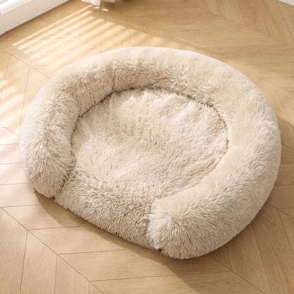 Hundebett waschbar – runder Plüsch-Donut mit abnehmbarem Bezug
