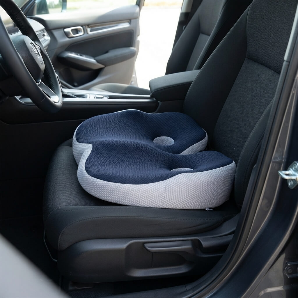 Orthopädisches Sitzkissen für Bürostuhl, Auto & Flugzeug