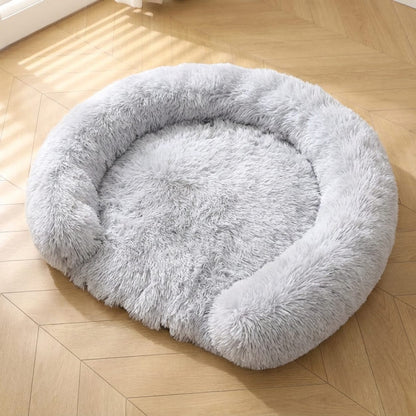 Hundebett waschbar – runder Plüsch-Donut mit abnehmbarem Bezug