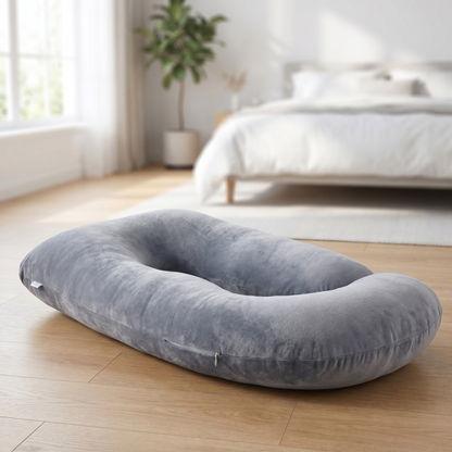 PUVANO ErgoSleep Max – XXL Seitenschläferkissen in J-Form