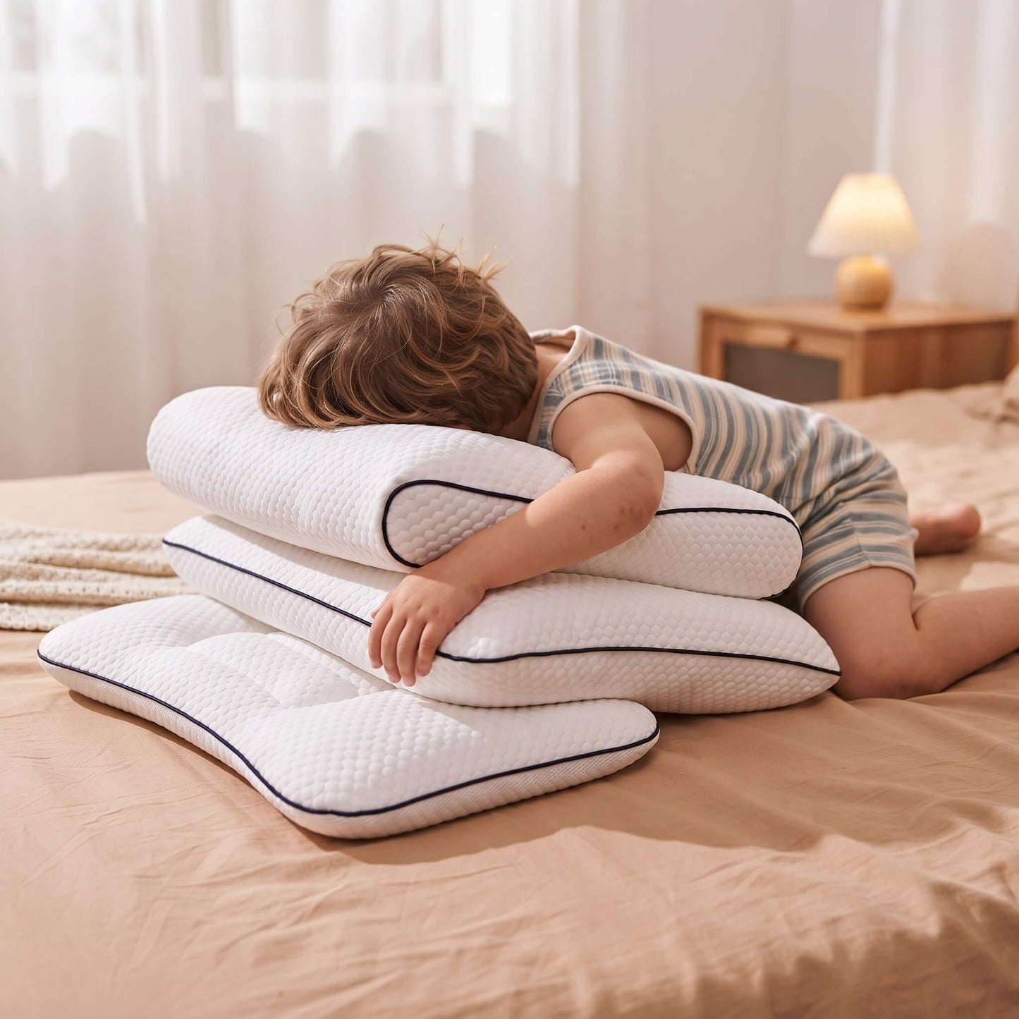 PUVANO Ergonomisches Kinderkissen